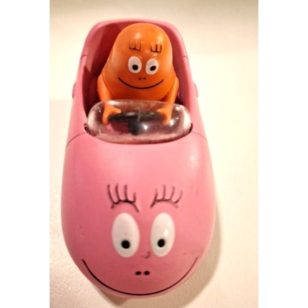 Barbapapa Driving Pink Car 3" Vintage Missing 1 Wheel Motorama Toy Vehicle - Picture 7 of 13